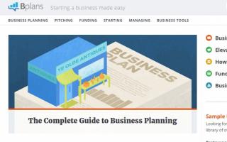 Resources for developing business plans online
